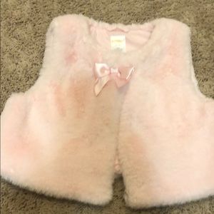 Pink faux fur vest